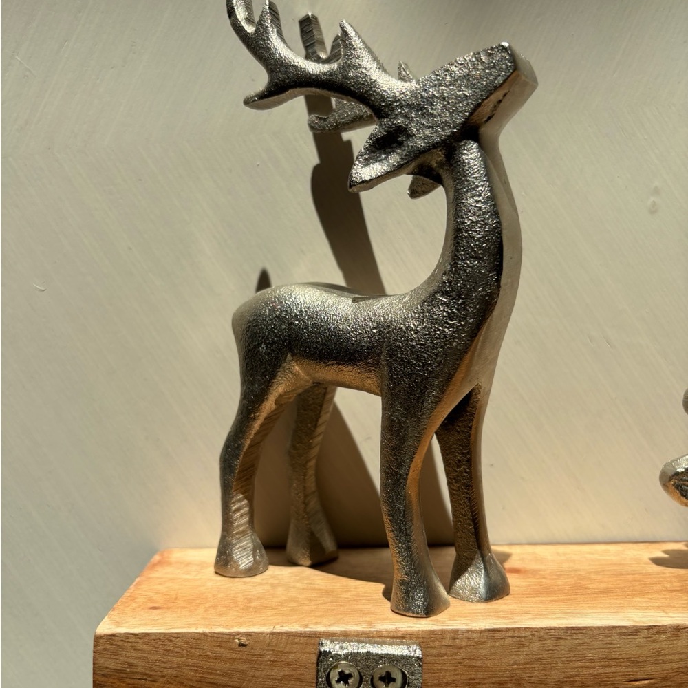 Silver Reindeer & Christmas Tree Stocking Holder Set - Picture 5 of 8